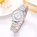 2020 Mode Damenuhren GS460 Luxus Diamant Damen Armbanduhren Edelstahl Silber Mesh Strap Weibliche Quarzuhr